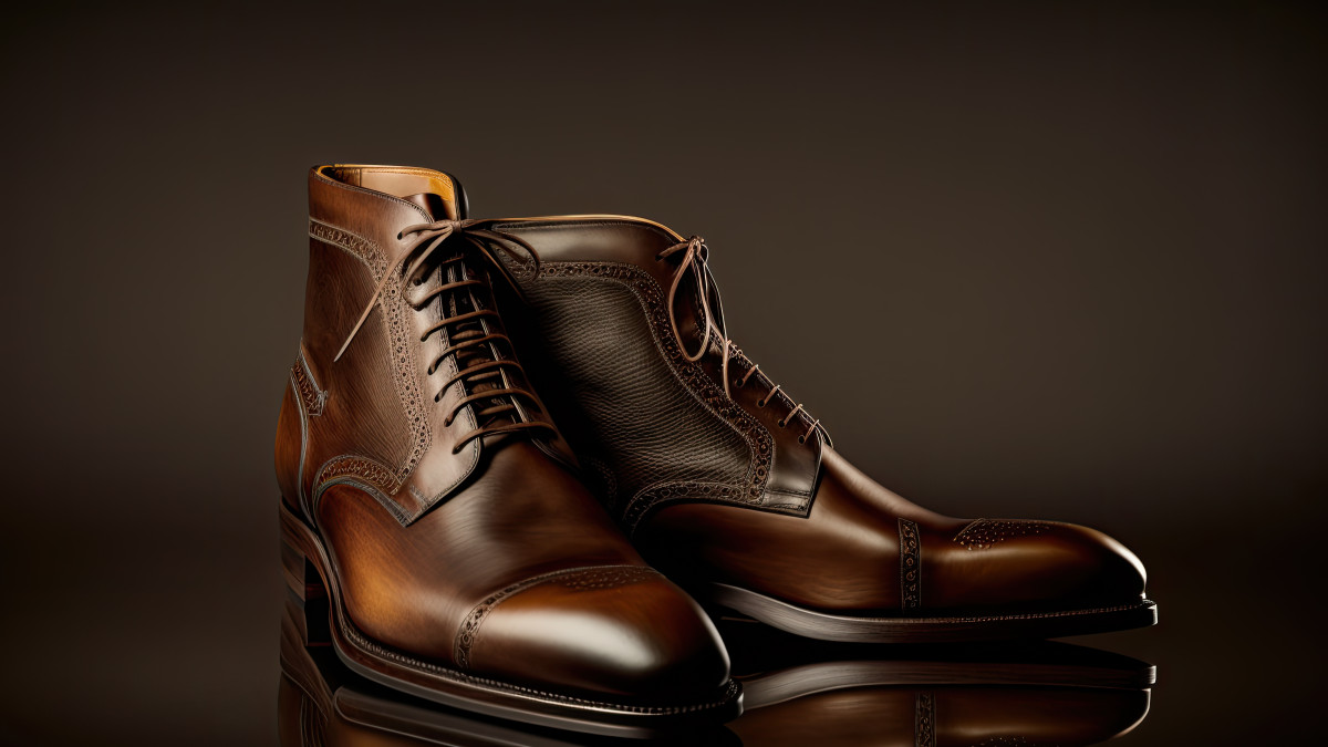 gros plan sur des chaussures en cuir